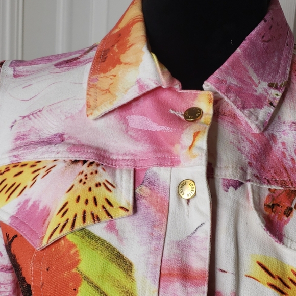 SOLD. Genuine Roberto Cavalli Denim hand painted l - Picture 4 of 12